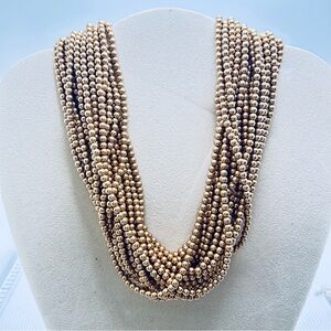Carolee Gold Multi-Strand Beaded Necklace